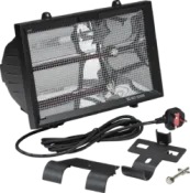 K/Bridge 230V IP24 1.3kW shortwave infrared heater – Black
