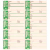 Ind Signs IS1750SA Pass Test Label Pk=50
