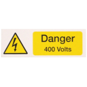 Ind Signs IS2210SA Danger 400V Label Pk10