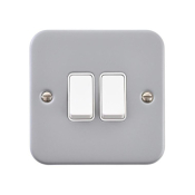 ELEX 2g 2w 10ax Metal Clad Light Switch