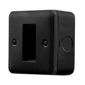 Click MetalClad Pro 1 Gang New Media Unfurnished Plate - 1 Aperture Black