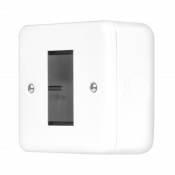 Click MetalClad Pro 1 Gang New Media Unfurnished Plate - 1 Aperture Polar White