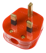 Click 13A Resilient Non-Standard Plug Top (13A Fused) Bar Grip Red