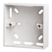 Click Polar 1 Gang 29mm Deep PVC Pattress Box - Trunking