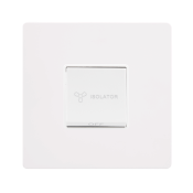 Click Definity 10A 3 Pole Fan Isolation Plate Switch | Metal | White plate | White insert