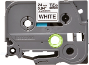 Brother Labelling Tape Cassette – Black on White, 24mm wide