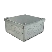 100x100x75mm Galv Adaptable Box c/w 20mm KO's