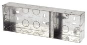 Click 1g+2g Dual Metal Flush Back Box 35mm