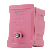 Click 100A 1 Pole 5 x 35mm² Connectable Link Box Pink