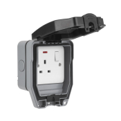 ELEX WEATHERGUARD IP66 1 GANG 13A DP SWITCHED SOCKET WITH POWER INDICATORS