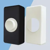 Eterna Wired surface mounted bell push (Interchangeable White or Black)