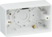 K/Bridge Double 47mm Pattress Box with Earth Terminal and Cable Strain Relief