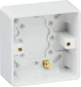 K/Bridge Single 35mm Pattress Box with Earth Terminal