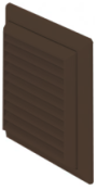 100mm Rectangular 110x54mm Socket Brown Fixed Grille