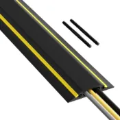 DLine Medium Duty Floor Cable Protector Cover 1.8m (Yellow Stripe)