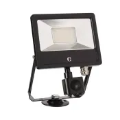 Collingwood 20W colour switchable PIR floodlight Black