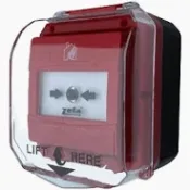 Zeta CP4 Addressable Manual Call Point Indoor/Outdoor Tamperproof Housing RED