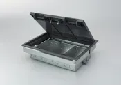 TASS 80mm Deep 3 Compartment Cavity Floorbox (RCD Compatible)