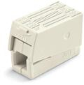Wago White 2-conductor lighting connector; push-button on lighting side; all conductor types max. 2.5 mm² (24a rated)