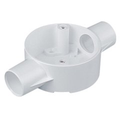 Marshall Tufflex Through Circular Box 20mm White