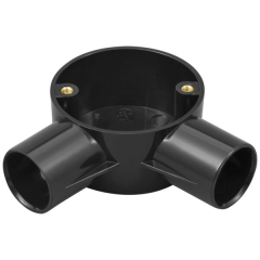 Marshall Tufflex Angle Circular Box 25mm Black