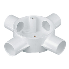 Marshall Tufflex 4 Way Circular Box 25mm White