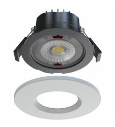 ARC LED 5/7W SWITCHABLE CCT 2700-6500K IP65 LED DOWNLIGHT - White Bezel Included