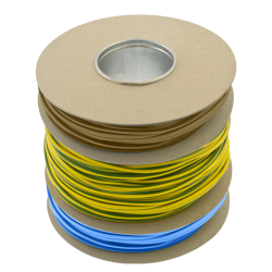 Unicrimp 60M X 4MM PVC MULTI-REEL MIXED SLEEVING - 10M BLUE, 10M BROWN & 40M GREEN / YELLOW