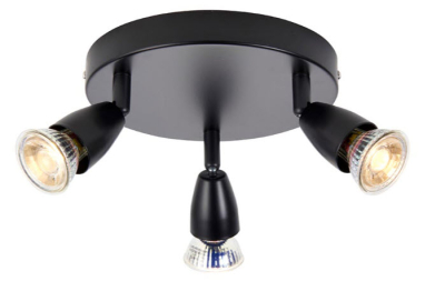 Saxby Amalfi 3 Plate Spotlight 3x7W LED GU10 Black