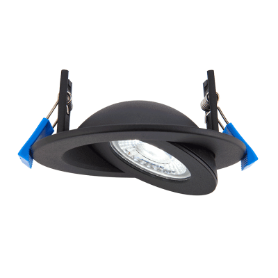 Saxby Shield360 Tri Wattage 4CCT 8W Black Tilt Downlight