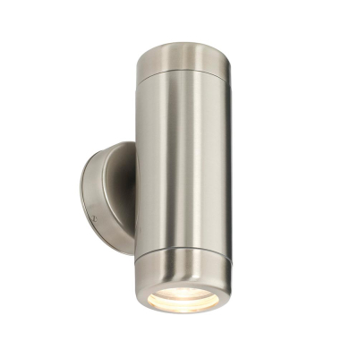 Saxby Atlantis 2lt wall IP65 GU10 2x7W Marine grade stainless steel