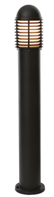 Saxby Louvre bollard 1M IP44 E27 - Matt Black