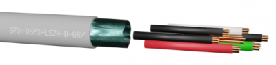 Belden Equivalent Cable OSP3 3 Pairs 24AWG Overall Foil Screen Pairs 600V CPR:Dca LSZH (9503) - Grey 100m