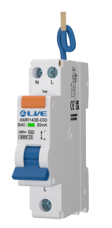 Liveelec RCBO Mini 40A 30mA Bidirectional & Switch Neutral