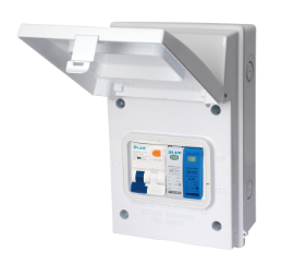 Liveelec IP65 4 way EV White Metal Enclosure c/w Type A RCBO (RNA40C-030) and 20/40kA 1P+N SPD (SA140 1P+N)