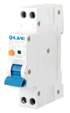 Liveelec RCBO Plug on Neutral Bidirectional Type A 1P+N 25A 30mA