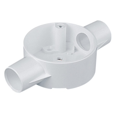 Marshall Tufflex Through Circular Box 20mm White