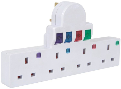 AVSL 13a 4way PLUG-IN MAINS ADAPTOR