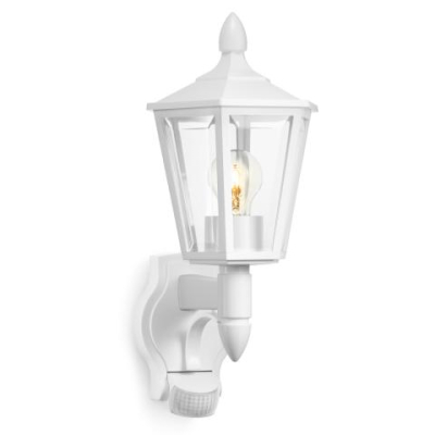 Steinel L15S White Sensor-switched outdoor Lantern 60W IP44 180° PIR with up to 10 m detection of movement