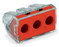 Wago PUSH WIRE® connector for junction boxes; for 3 solid and stranded conductors; max. 6 mm² (41a rated)