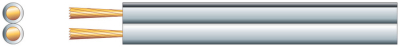 AVSL SPEAKER CABLE FIGURE 8 2X42 WHT/BLK (100M)