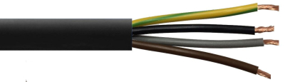 1.5MM 4CORE H07 BLACK H/R RUBBER CABLE