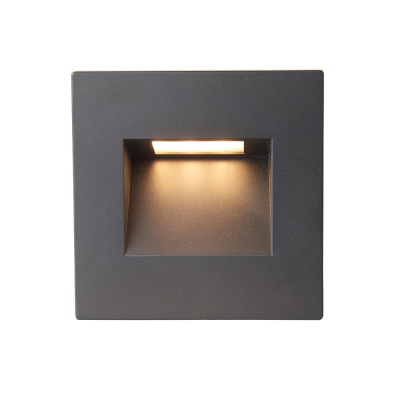 Saxby Albus CCT square indirect low level LED wall light IP65 1.5W