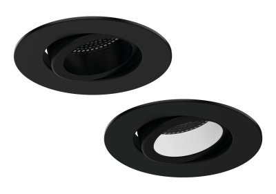 All LED Carbon Black Twist & Lock Adjustable Bezel for iCan75 Platinum Downlight (AFDP75)