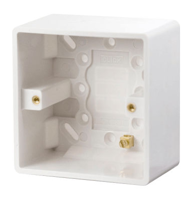 Click Mode 1 Gang 47mm Deep Pattress Box