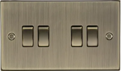 K/Bridge 10AX 4G 2-way Plate Switch - Antique Brass