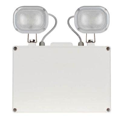 ESP Duceri Emergency Twin Spot 6W LED IP40 Lithium Battery Switchable Self-Test White