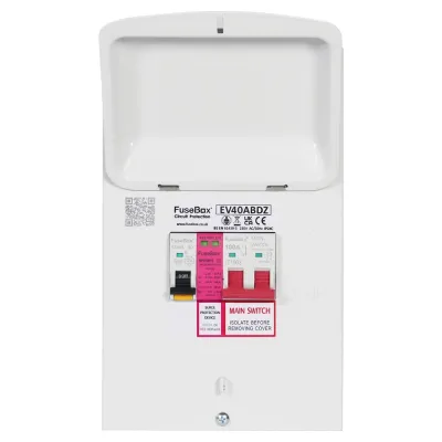 Fusebox 100A MS + 40A 30MA RCBO (1P+N sw) + T2 SPD Bi-Directional