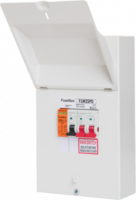 FuseBox IN LINE T2 SPD & 100A MAIN SWITCH IN A METAL ENCLOSURE