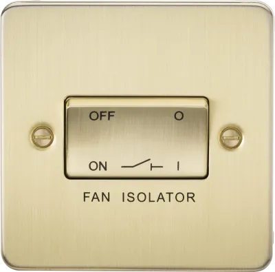 K/Bridge 10A Fan Isolator Switch - Brushed Brass